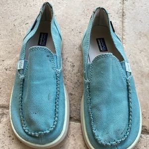 Patagonia Naked Maui light blue slip ons